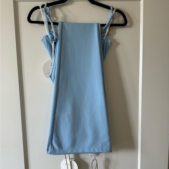 Miss Circle Baby Blue Crystal Strap Corset Top and Flare Pants size XXS (both) - Picture 6 of 9